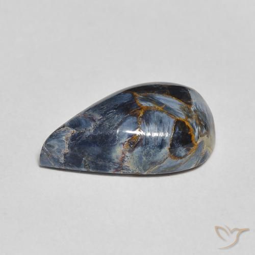Pietersite Multicolore naturale da 3.22 ct, Forma a pera, Opaco