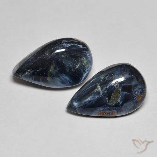 4.67ctw Naturale Multicolore Pietersite, Forma a pera, Opaco