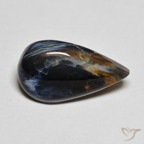 Pietersite Multicolore naturale da 5.68 ct, Forma a pera, Opaco