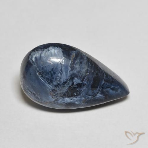 4.66ct Naturale Multicolore Pietersite, Forma a pera, Opaco