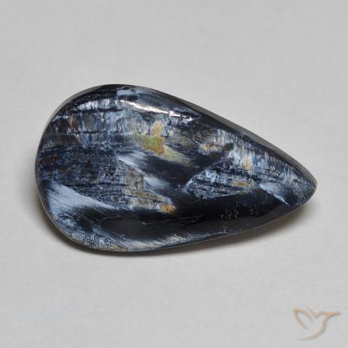 4.73ct Naturale Multicolore Pietersite, Forma a pera, Opaco