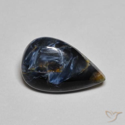 2.85ct Naturale Multicolore Pietersite, Forma a pera, Opaco
