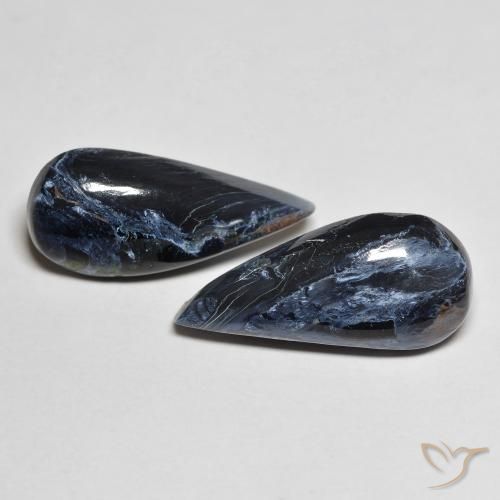 9.90ctw Naturale Multicolore Pietersite, Forma a pera, Opaco