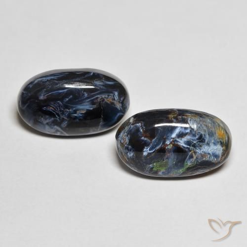 7.73ctw Naturale Multicolore Pietersite, Ovale, Opaco
