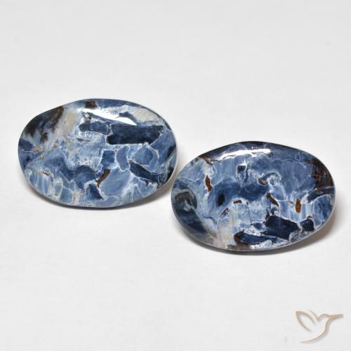 10.83ctw Naturale Multicolore Pietersite, Ovale, Opaco