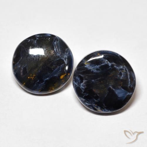 7.55ctw Naturale Multicolore Pietersite, Rotondo, Opaco