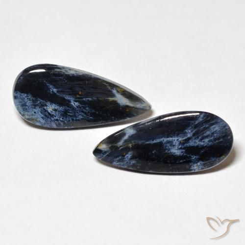 5.76ctw Naturale Multicolore Pietersite, Forma a pera, Opaco