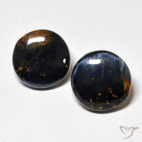 6.42ctw Naturale Multicolore Pietersite, Rotondo, Opaco