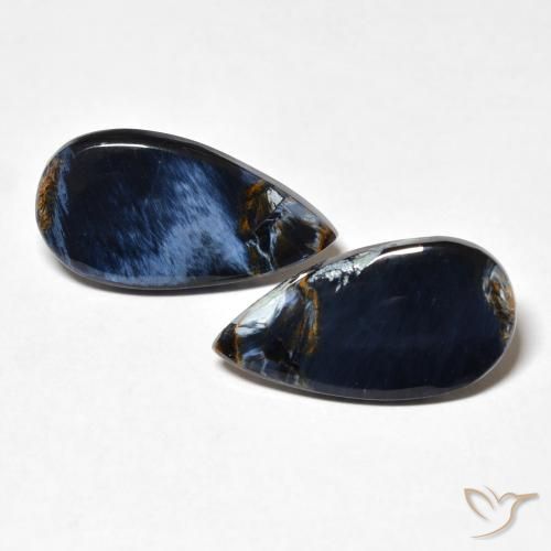 8.46ctw Naturale Multicolore Pietersite, Forma a pera, Opaco