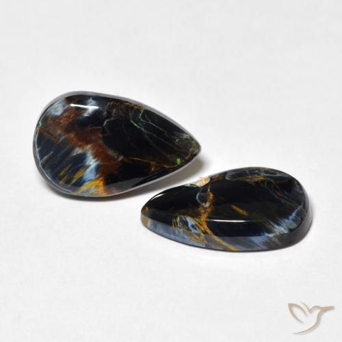 Gemme di Pietersite Multicolore naturale da 6.20 ct, Forma a pera, Opaco