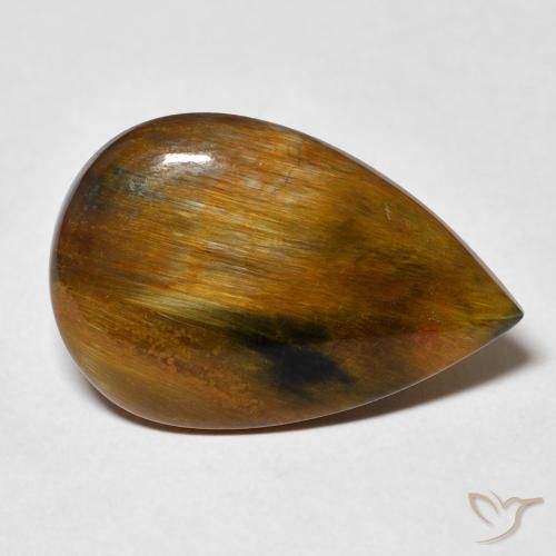 Pietersite Pan di zenzero marrone naturale da 8.35 ct, Forma a pera, Opaco
