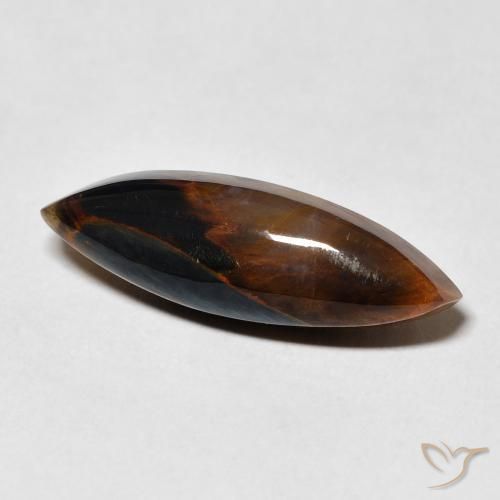 Pietersite Multicolore naturale da 5.90 ct, Taglio marquise, Opaco