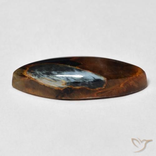 Pietersite Multicolore naturale da 5.90 ct, Taglio marquise, Opaco