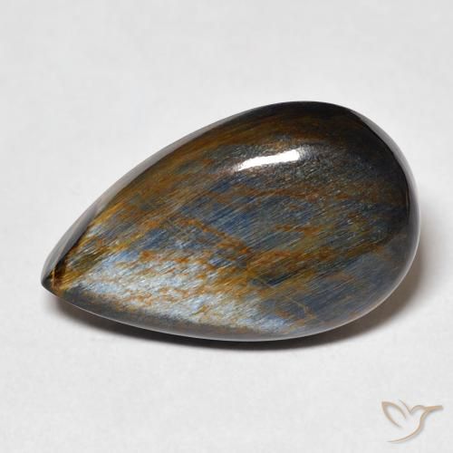 10.50ct Naturale Multicolore Pietersite, Forma a pera, Opaco