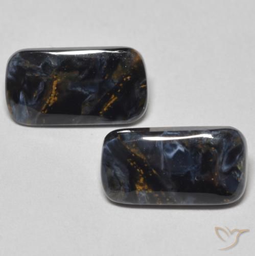 3.73ctw Naturale Multicolore Pietersite, Taglio a baguette, Opaco