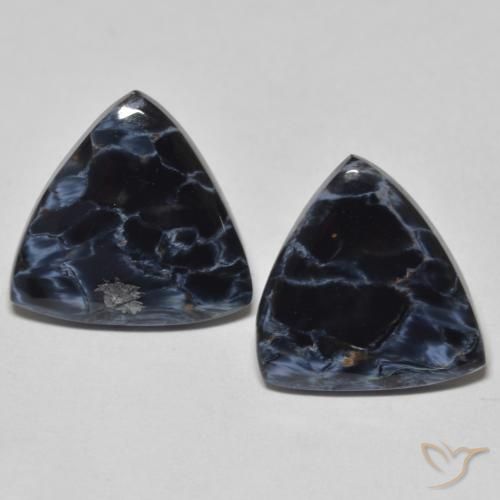 8.90ctw Naturale Multicolore Pietersite, Taglio trillion, Opaco