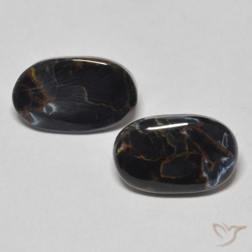 5.53ctw Naturale Multicolore Pietersite, Ovale, Opaco