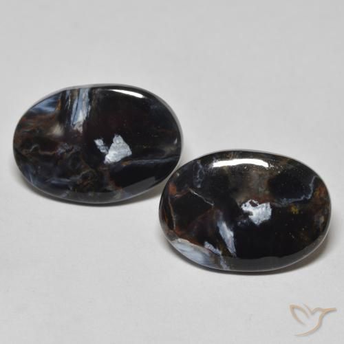 12.21ctw Naturale Multicolore Pietersite, Ovale, Opaco
