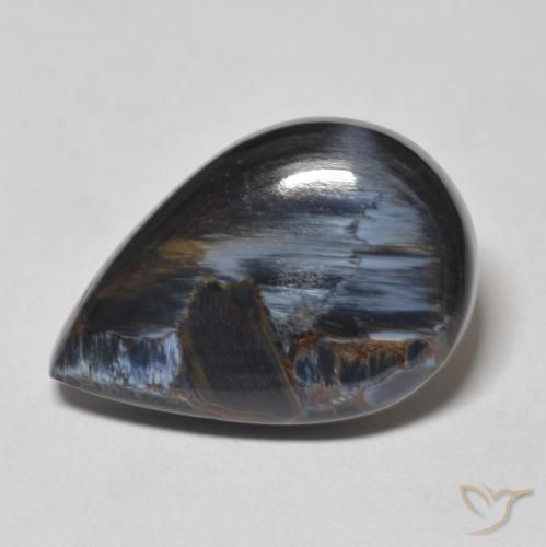 10.69ct Naturale Multicolore Pietersite, Forma a pera, Opaco