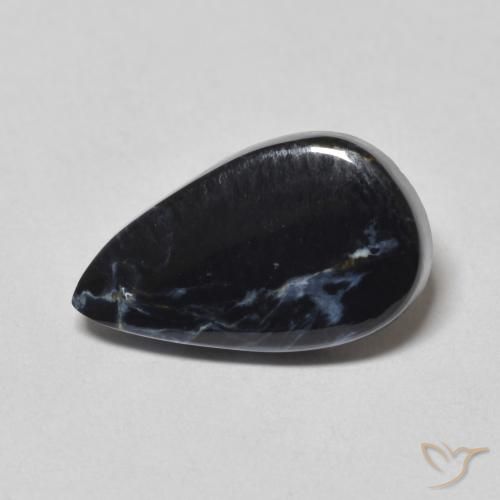 3.60ct Naturale Multicolore Pietersite, Forma a pera, Opaco