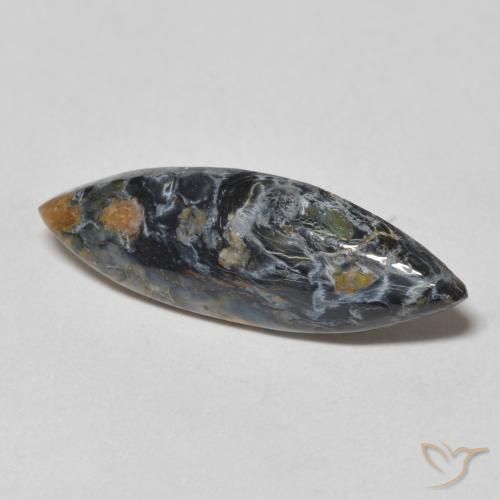 Pietersite Multicolore naturale da 3.03 ct, Taglio marquise, Opaco