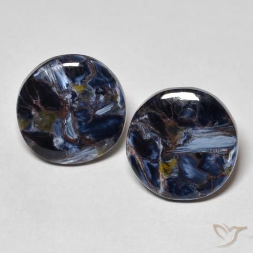 9.69ctw Naturale Multicolore Pietersite, Rotondo, Opaco