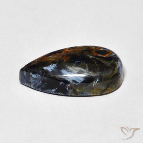 Pietersite Multicolore naturale da 6.42 ct, Forma a pera, Opaco