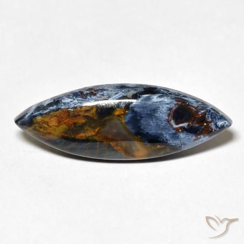 6.34ct Naturale Multicolore Pietersite, Taglio marquise, Opaco