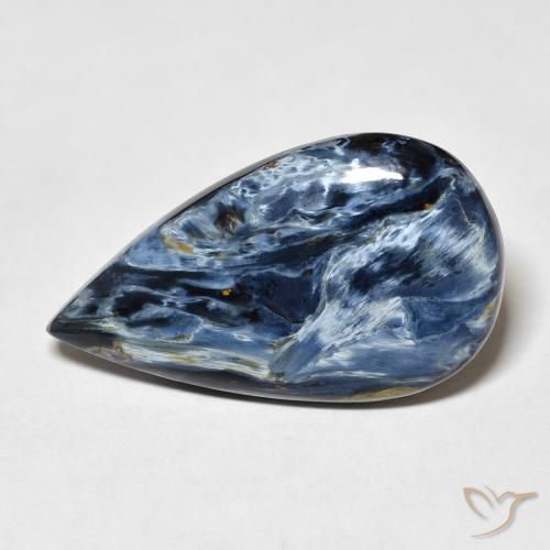8.76ct Naturale Multicolore Pietersite, Forma a pera, Opaco
