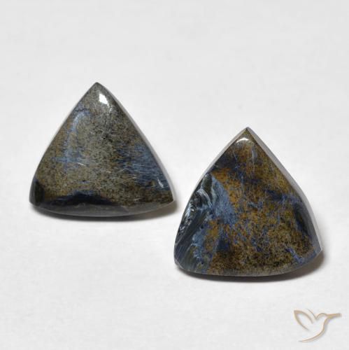 3.35ctw Naturale Multicolore Pietersite, Taglio trillion, Opaco