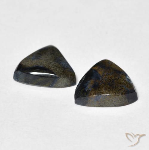 Gemme di Pietersite Multicolore naturale da 3.35 ct, Taglio trillion, Opaco