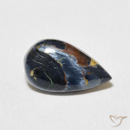 Pietersite Multicolore naturale da 1.32 ct, Forma a pera, Opaco