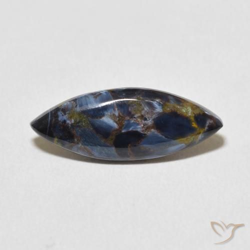 3.36ct Naturale Multicolore Pietersite, Taglio marquise, Opaco