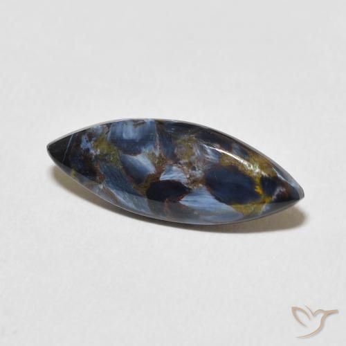 Pietersite Multicolore naturale da 3.36 ct, Taglio marquise, Opaco