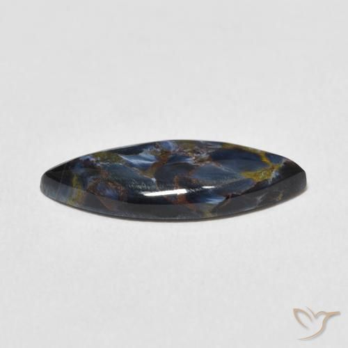 Pietersite Multicolore naturale da 3.36 ct, Taglio marquise, Opaco