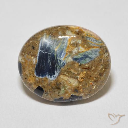 7.32ct Naturale Multicolore Pietersite, Ovale, Opaco