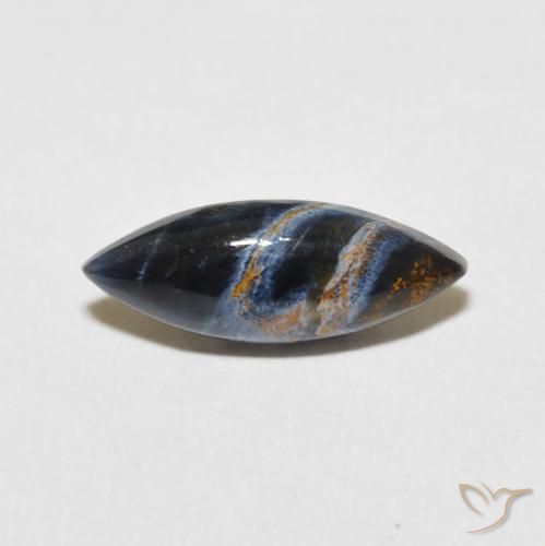 2.11ct Naturale Multicolore Pietersite, Taglio marquise, Opaco