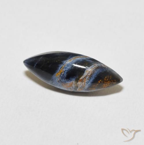Pietersite Multicolore naturale da 2.11 ct, Taglio marquise, Opaco