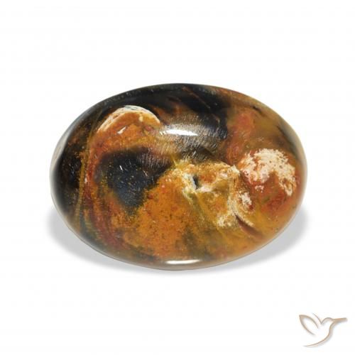 10.45ct Naturale Multicolore Pietersite, Ovale, Opaco