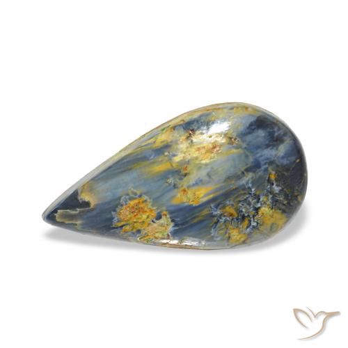 2.88ct Multicolore Pietersite, Forma a pera, Opaco