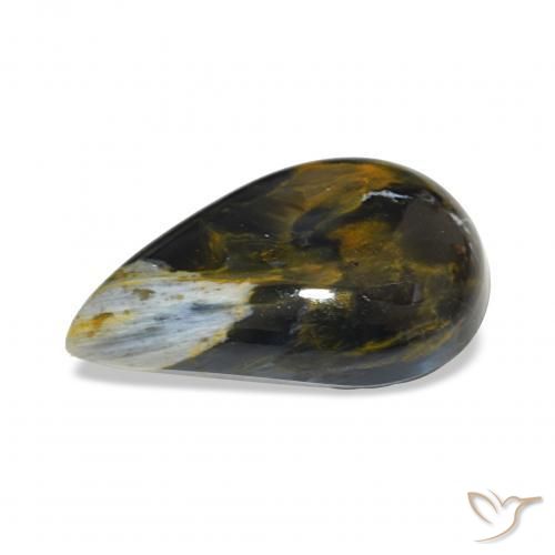 Pietersite Multicolore naturale da 7.46 ct, Forma a pera, Opaco