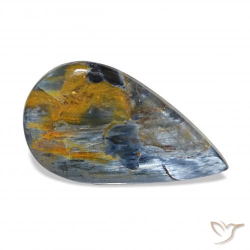 Pietersite Multicolore naturale da 8.18 ct, Forma a pera, Opaco