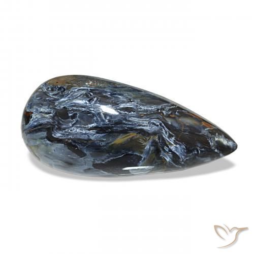 Pietersite Multicolore naturale da 9.69 ct, Forma a pera, Opaco
