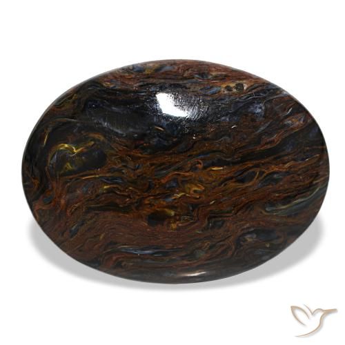 Pietersite naturale multicolore da 23,54 ct, taglio ovale, opaco