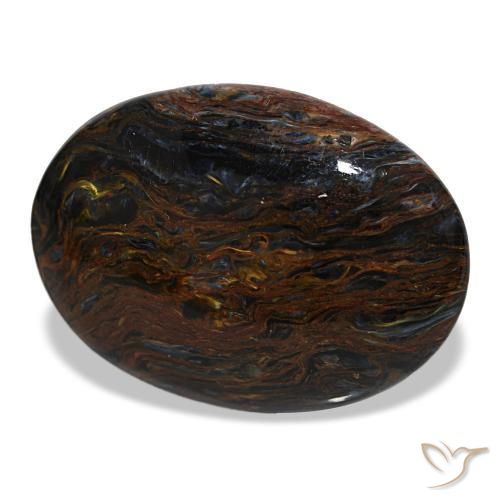 Pietersite naturale multicolore da 23,54 ct, taglio ovale, opaco