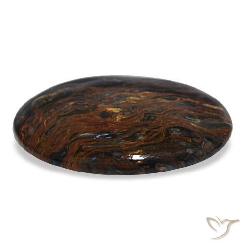 Pietersite naturale multicolore da 23,54 ct, taglio ovale, opaco