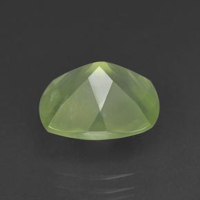 Prehnite naturale verde da 5,29 ct, taglio a cuscino, traslucido