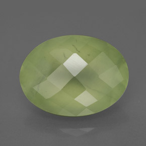 Prehnite naturale verde da 9,48 ct, trasparente, trasparente/traslucido