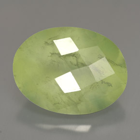 Prehnite naturale verde da 10,47 ct, trasparente, trasparente/traslucido