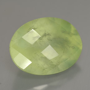Prehnite naturale verde da 10,47 ct, trasparente, trasparente/traslucido